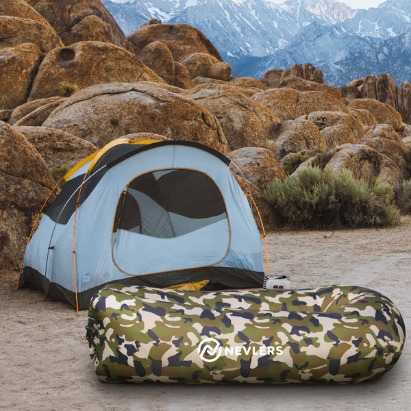 Mockins Inflatable Lounger Air Sofa with Pockets and Attached Travel